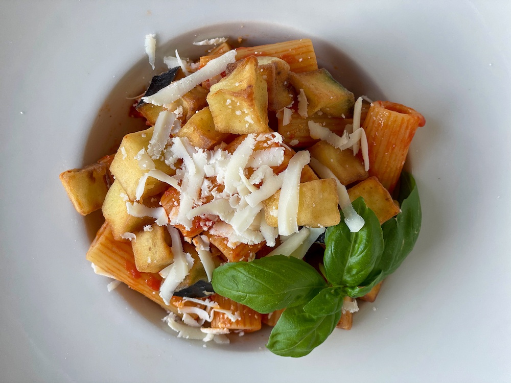 Pasta alla Norma- Macaroni with Eggplant