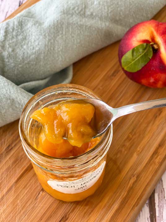 Peach & Nectarine Jam (low sugar) Italian Kitchen Confessions