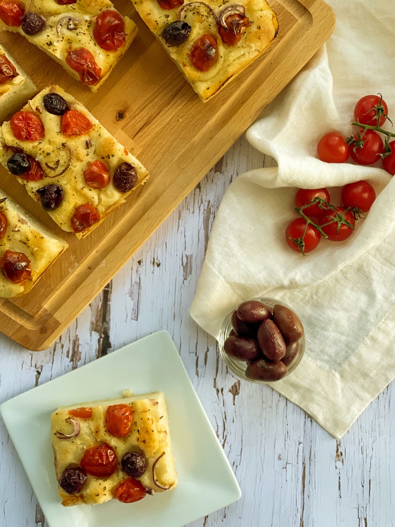 Tomato And Olive Focaccia | Italian Kitchen Confessions