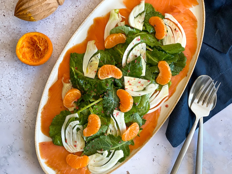 Smoked Salmon Fennel Mandarin Salad