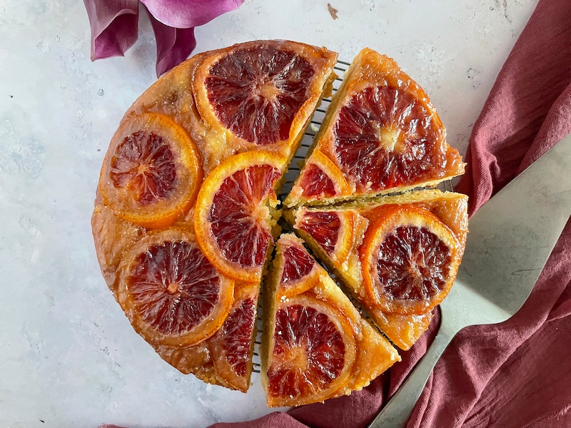 Blood orange ricotta cake