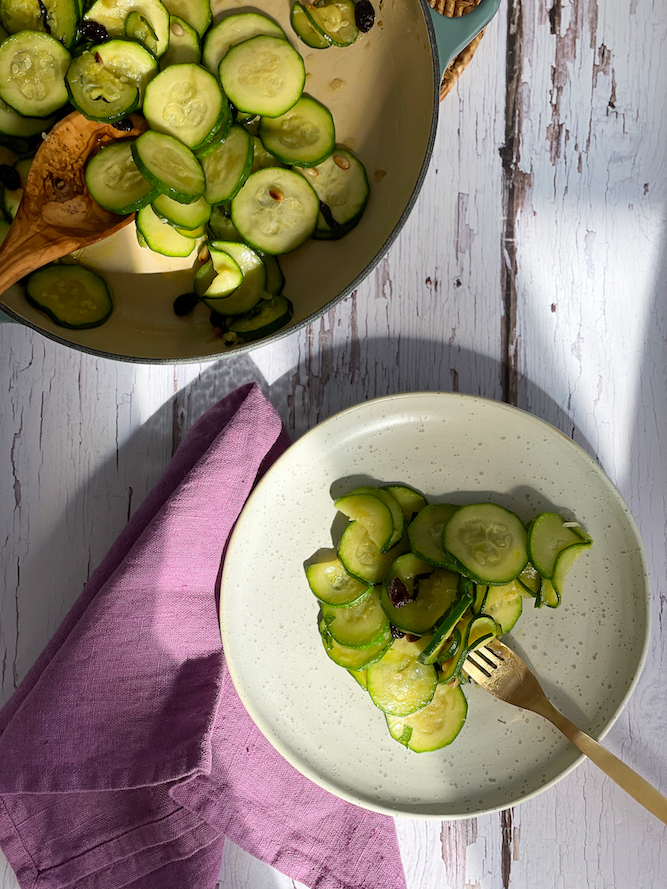 Zucchini with Raisins and Pine Nuts