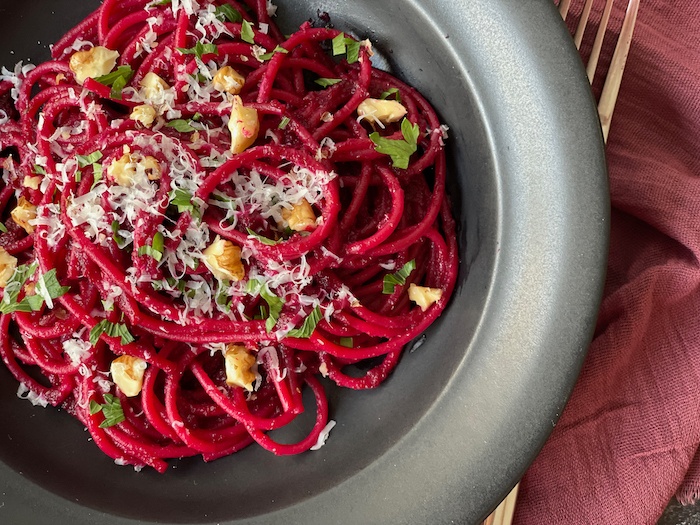 Creamy Roasted Beet Pasta