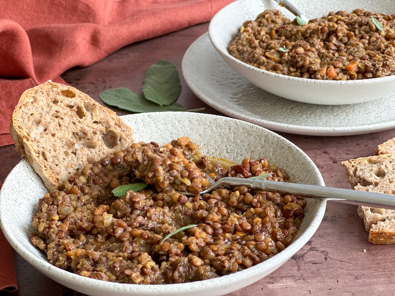 Italian Lentil Soup with Prosciutto