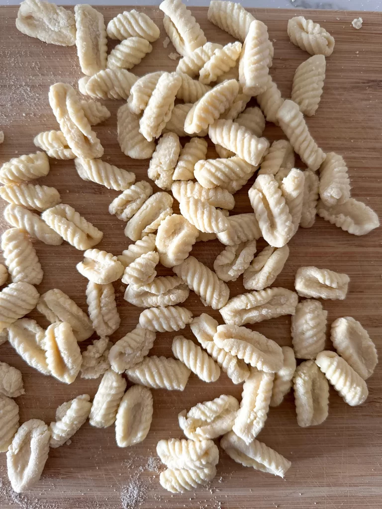 cavatelli on board view from close