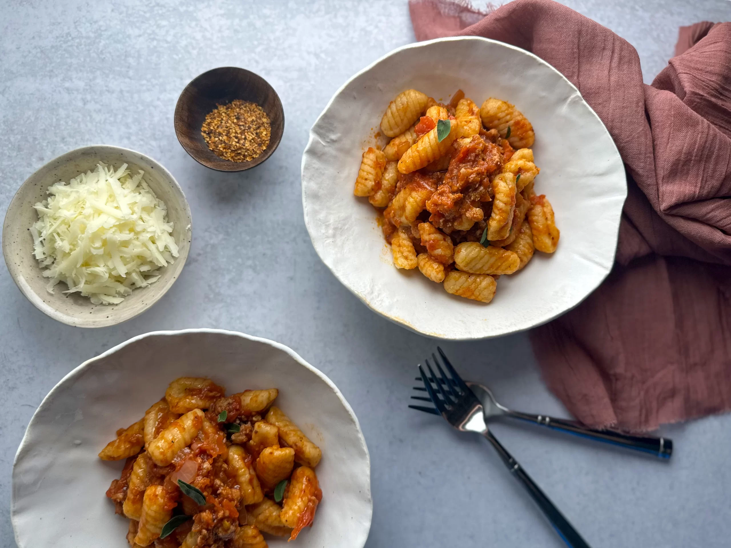 Cavatelli with Spicy Italian Sausage